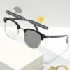 1pc European and American retro style men's and women's fashionable color changing sunglasses UV color changing sunglasses trend
