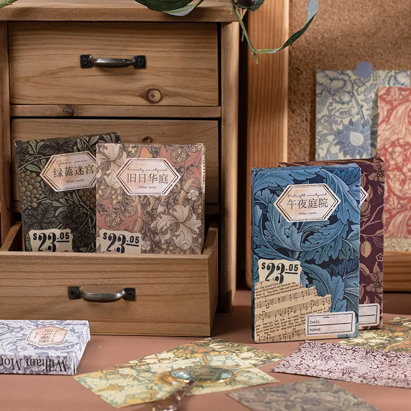 Vintage Literature and Art hand tent DIY decorative foundation paper hand made Scrapbooking Junk Journal Supplies 60pcs/boxed scrapbook paper