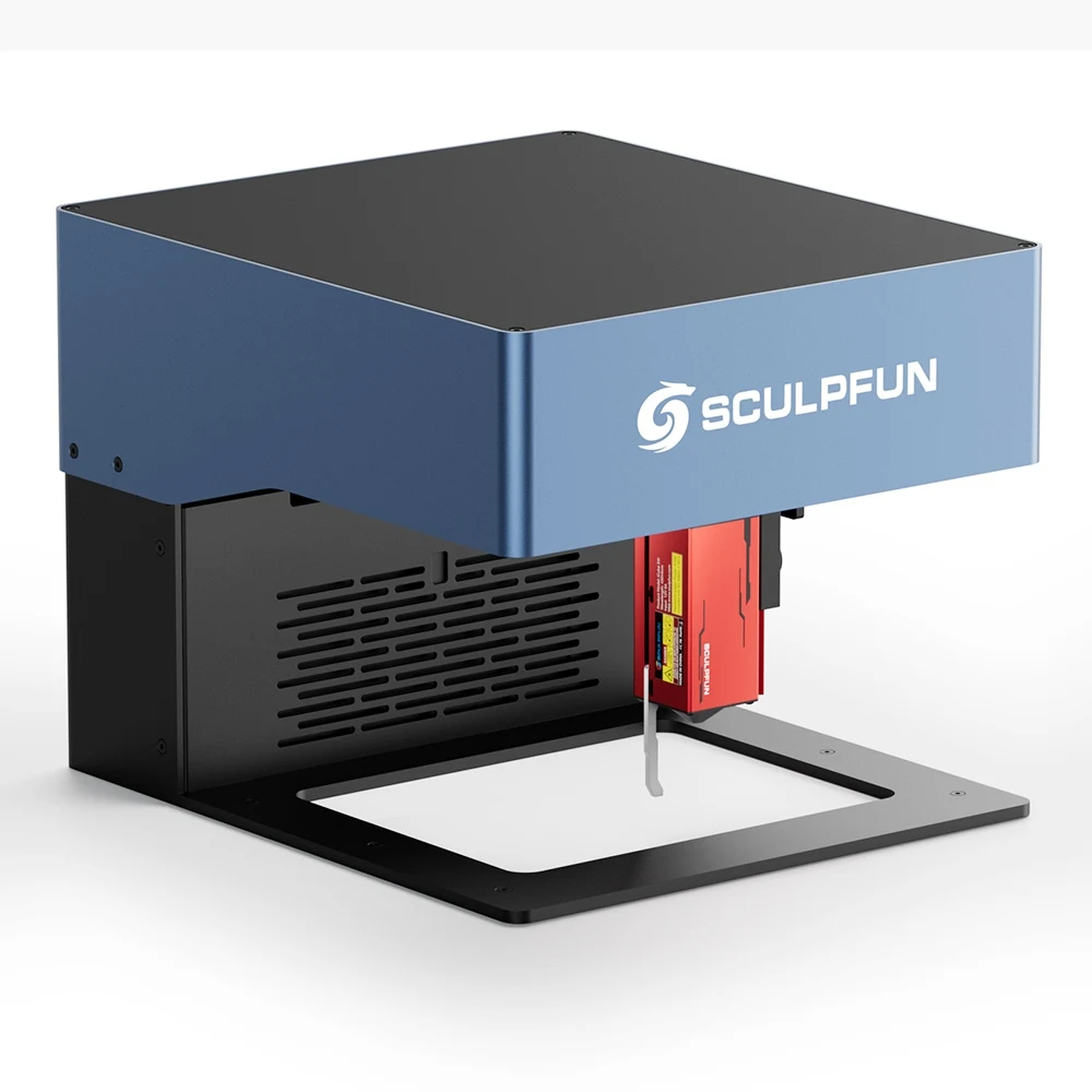 SCULPFUN iCube Pro Max 10 W Lasergravierer, 0,08 mm Laserpunkt, 10000 mm/min Gravurgeschwindigkeit, 32-Bit-Motherboard, App-Verbindung