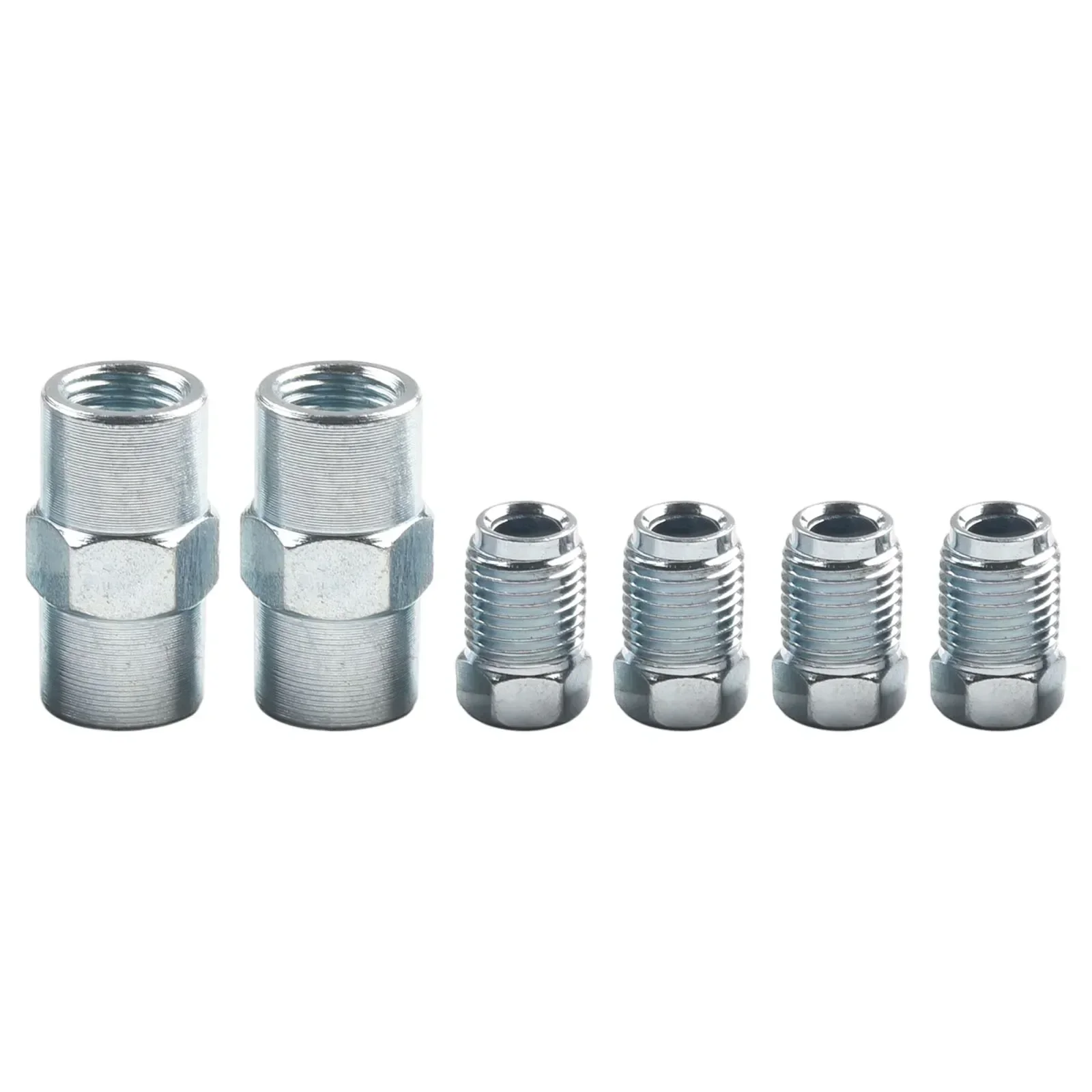 6pcs M10mmx1mm Car Brake Cable Connector Kit Brake Line Union Fittings Male Nuts For Inverted Bell Mouth Of 3/16 Pipe