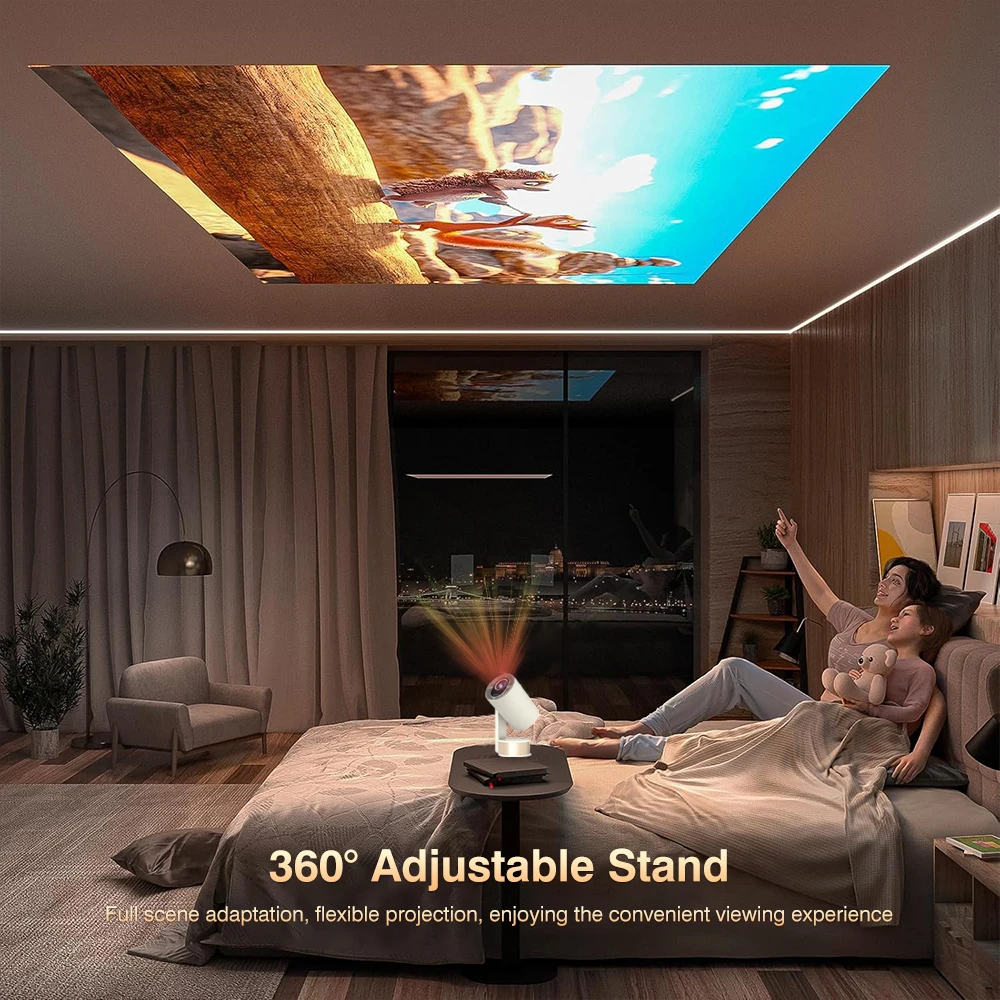 VOXFLIX H6 PRO mini 700ANSI 4k Projector Android 12 1080P Wifi6 Autofocus Automatic keystone correction 5.0 Home Cinema beamer