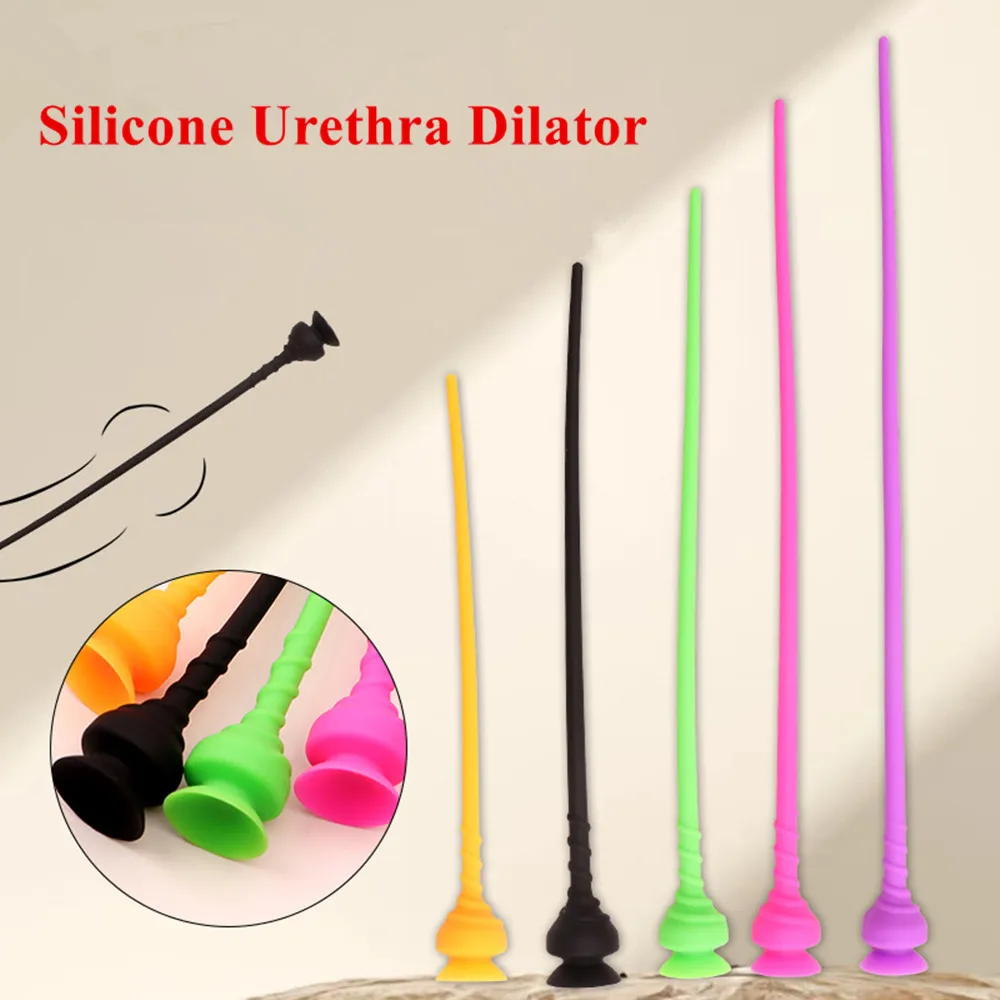 Silicone Urethra Dilator Catheter Penis Plug With Suction Cup urethral sound insert Horse Eye Stimulator sexy adult man sex toys