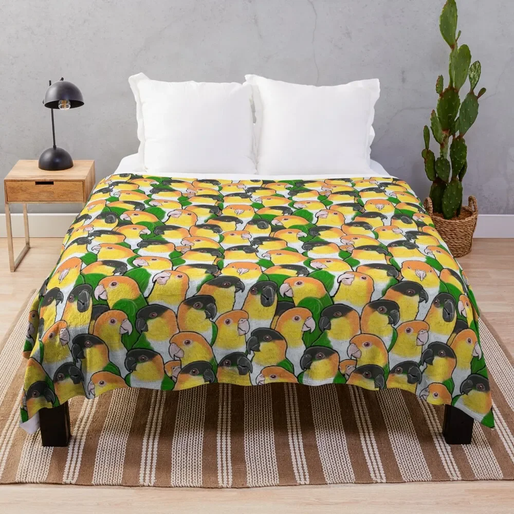 

Caique Parrots Throw Blanket For Decorative Sofa Winter beds Weighted Blankets