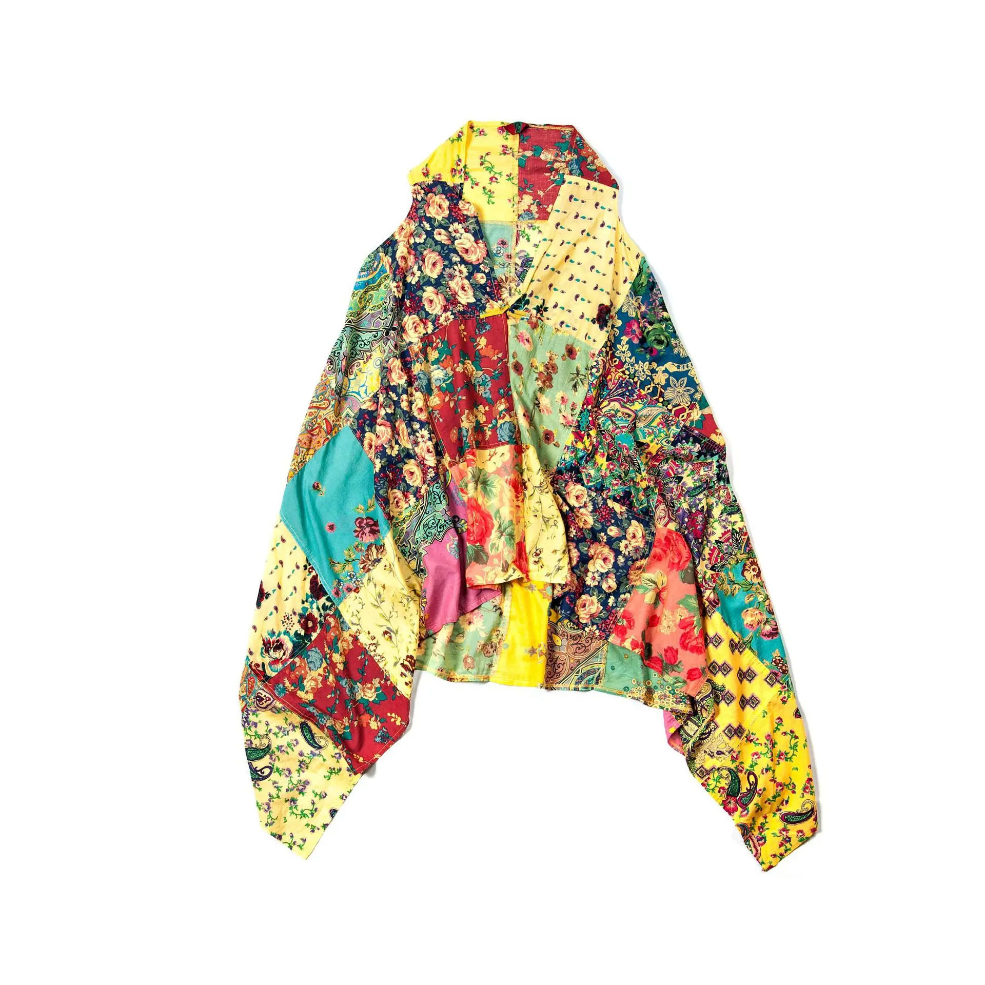 Summer Women's Clothing Bohemian Patchwork Shawl Holiday Style Cotton Printing Beach Long Outside