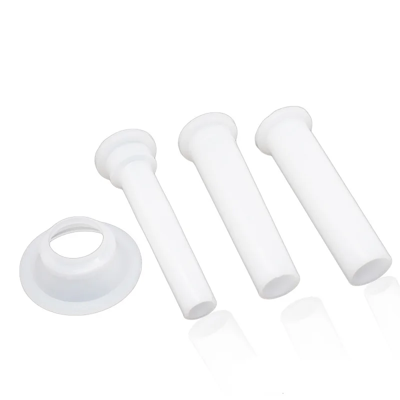 3pcs/set Meat Grinder Sausage Stuffer Filling Tubes DIY Sausage Maker Funnels Nozzles with 1PC 5.7cm Base Kitchen Tools sausage stuffing machine