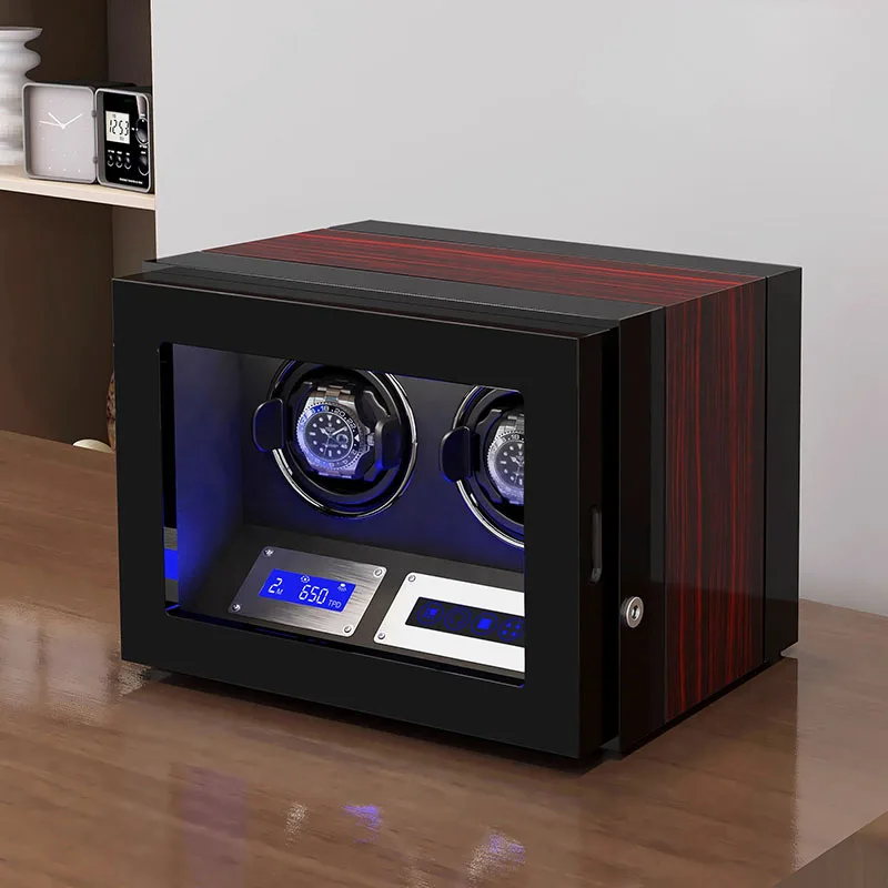 

Automatic Rotator Watch Winder Box Silent Movement Winders Watch Boxes Men Mechanical Watches Organizer Display Accessories