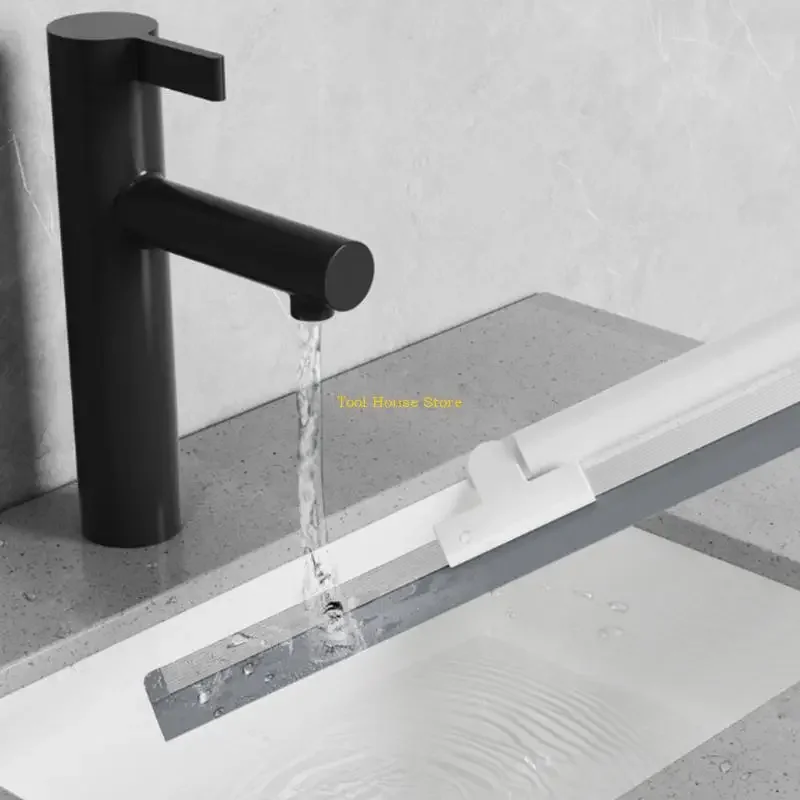 실리콘 바닥 스퀴지 스크레이퍼 욕실 청소 도구 인체 공학적 미끄럼 방지 그립 핸들로 효율적인 물 제거