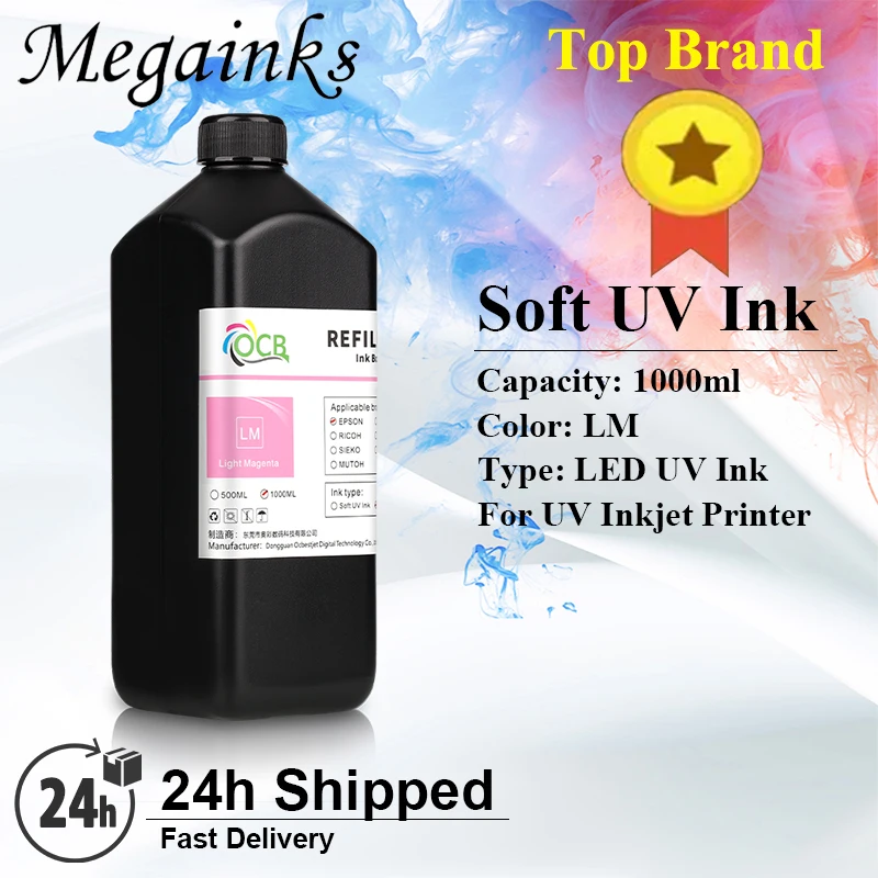 Soft UV Ink For Epson DX4 DX5 DX6 DX7 L800 805 L1800 R290 R330 1390 1400 4800 4880 7800 7880 TX800 XP600 XP300 Inkjet UV Printer