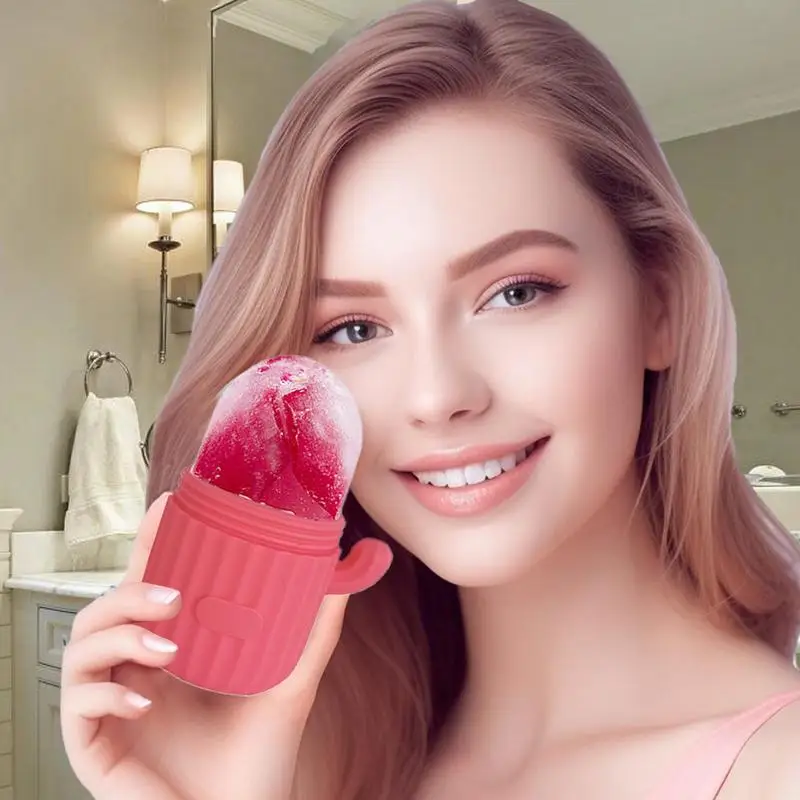 Facial Ice Cube Mold Silicone Freezing Beauty Swelling Face Massager Moisturizing Washable Icing Mould ice mold
