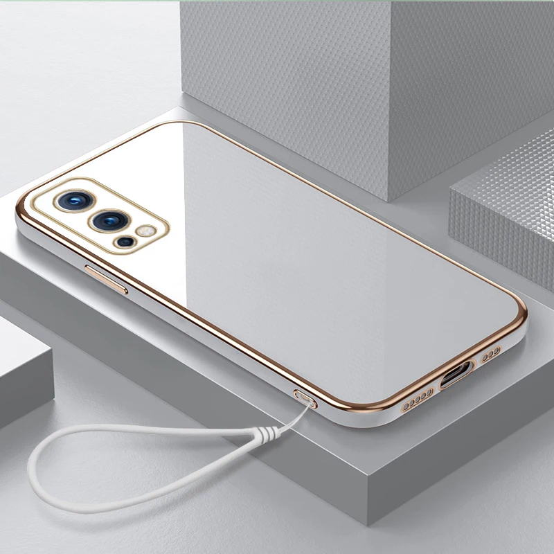 Custodia per telefono in silicone con placcatura quadrata di lusso per ONEPlus One Plus 2 E2 1+2 1+2E 5G Coque Protezione ultra sottile Copertina morbida_voghion.com