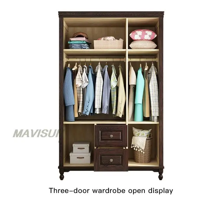 خزانة ملابس بتصميم ريفي كلاسيكي