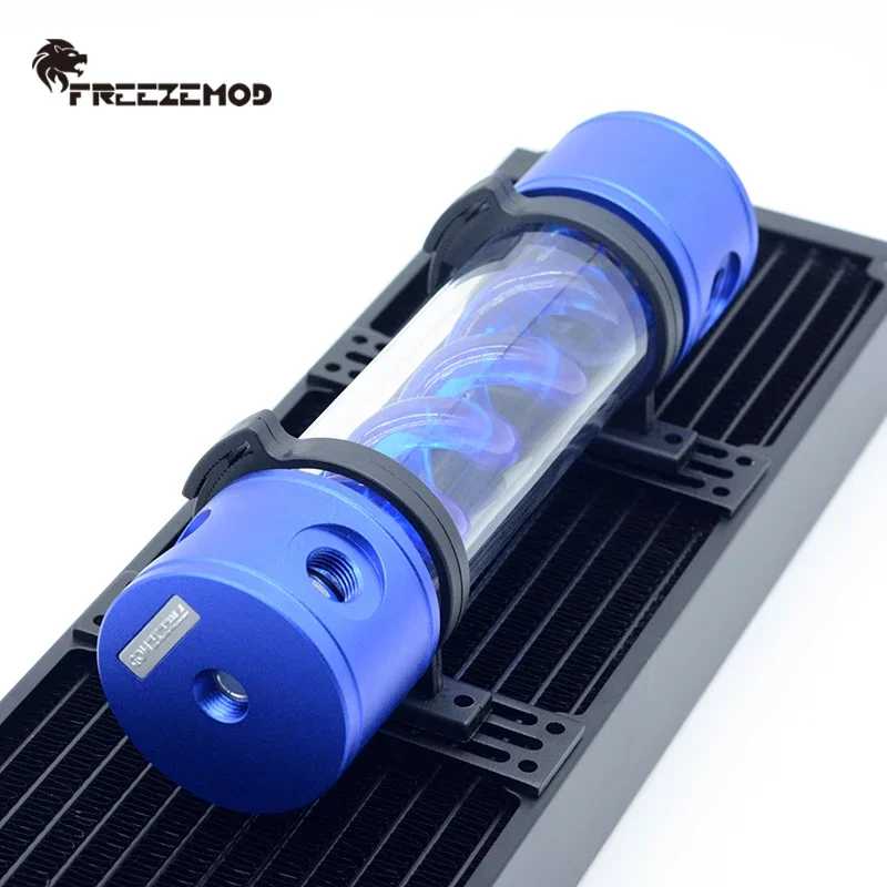 Zemod Argb Dna Tanque de Água Aura Arco-íris Cilindro Espiral t Reservatório Pom Od50 mm Líquido Cooler Bolha Exaustor 5v Rgb Aura - Imagem 5