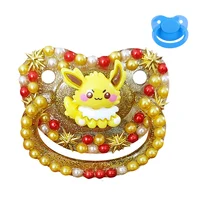 100% Handmake Cute Yellow Dog Pattern Adult Baby Pacifier Silicone Adult size Pacifier abdl Daddy Girl 1