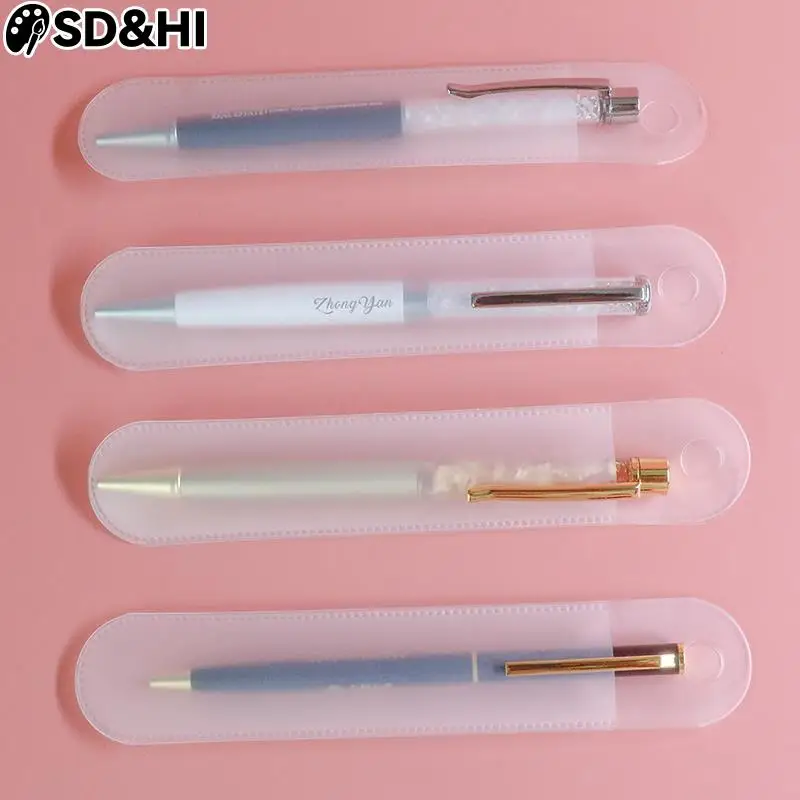 STOBOK Custodia Trasparente per Penne Gel e Penne a Sfera 20 Pezzi in Plastica Design a Piastra Fissa, Versatile e Facile da Organizzare per Studenti e Ragazzo Ragazza