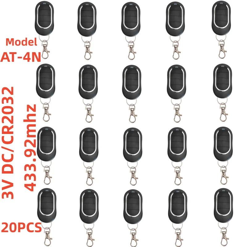 

20pcs free Shipping AT-4N AR-1-500N remote control 433.92 MHz rolling code 4 channel gate remote control garage command