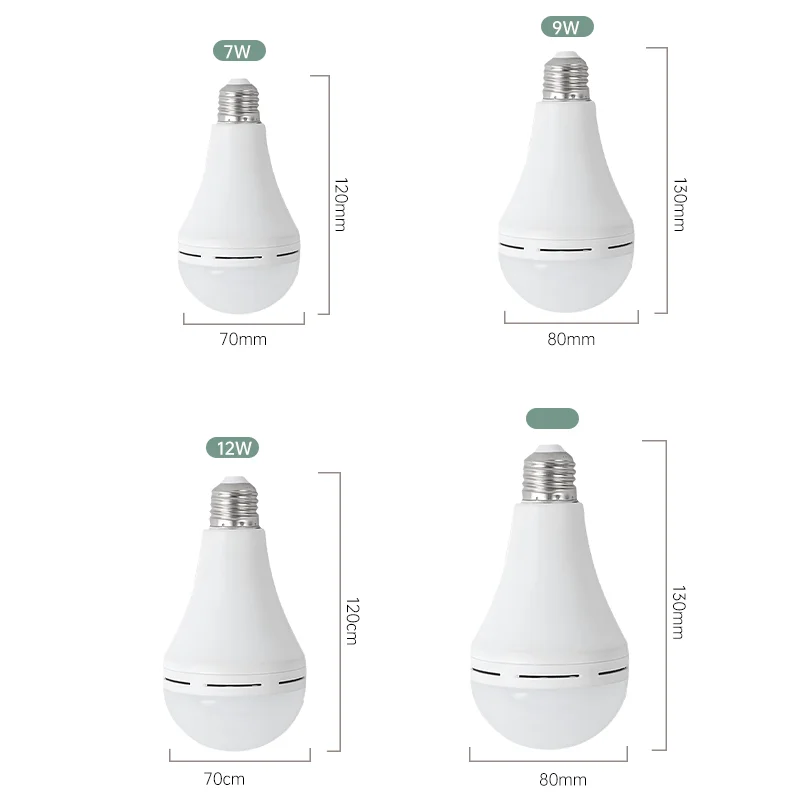 9W/12W/15W LED Emergency Light Bulb Multi-purpose Power Outage Portable Handheld Rechargeable