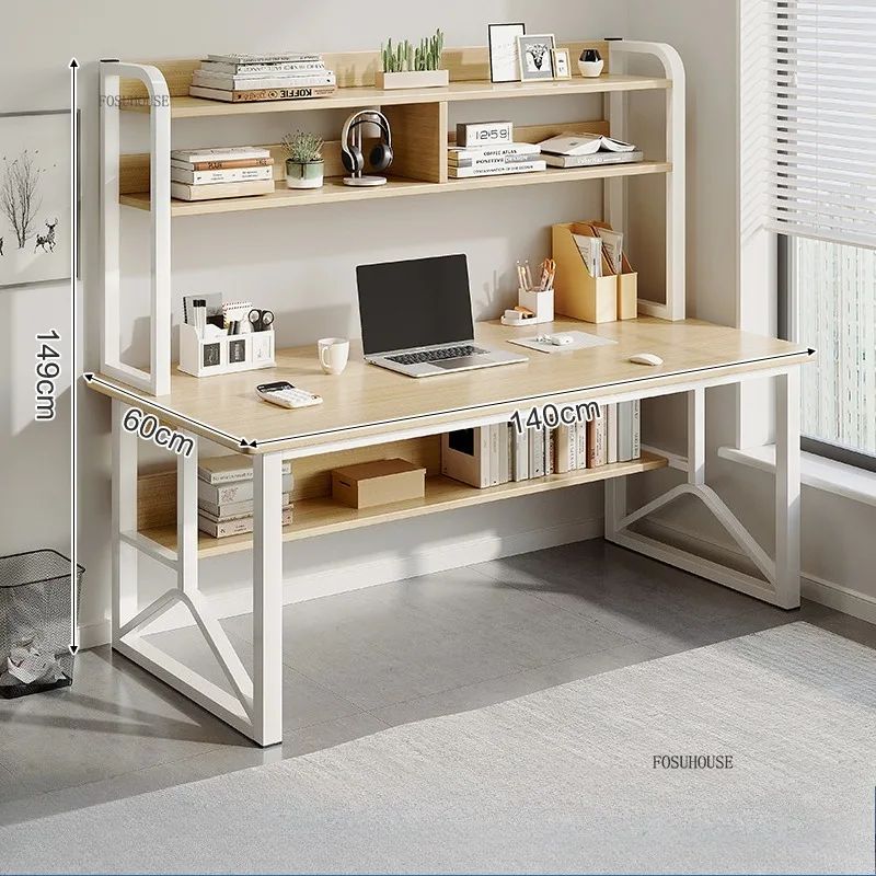 Nordic Modern Computer Desks Home Bookshelf Integrated Table Desktop Gaming Desks Simple Student Writing Desk Office Furniture Z