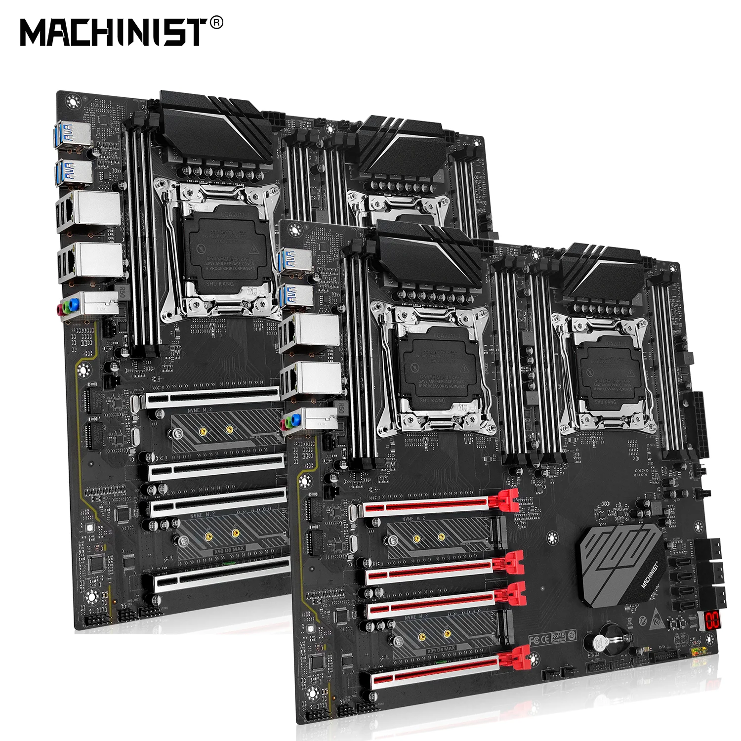 MACHINIST X99 D8 MAX Motherboard Dual LGA 20113 Support Xeon E5 V3 V4
