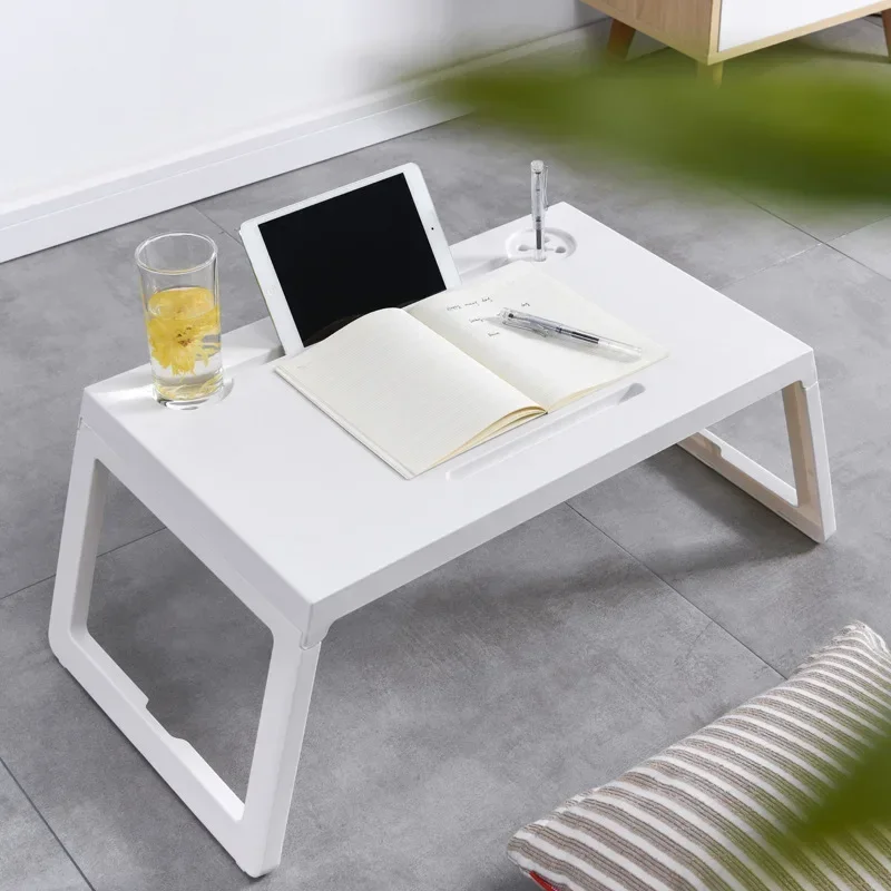 

SH Aoliviya Official New Wei MIJIA Folding Computer Desk Simple Desk Bedroom Lazy Table Plastic Student Bedroom Bed Table