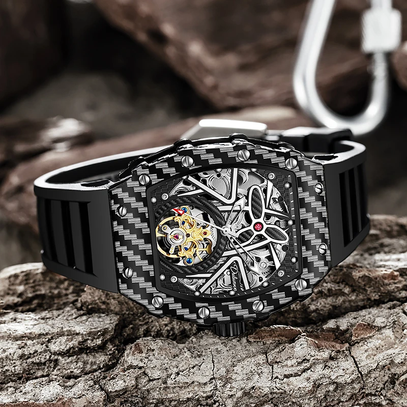 Casual Männer Luxus Wasserdicht Leucht Tourbillon Mann Handgelenk Militär Automatische Mechanische herren es_voghion.com