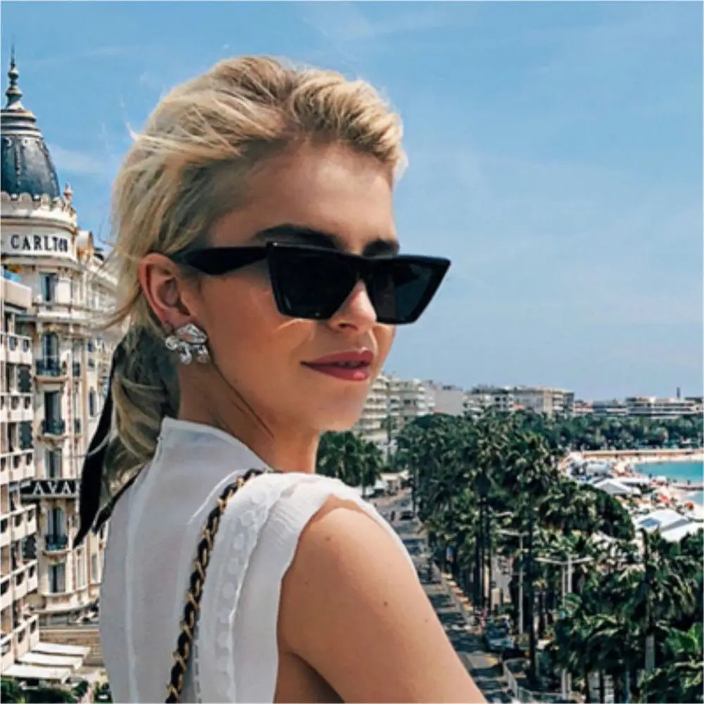 Square Sunglasses for Women Fashion Trendy Style Sun Glasses Vintage Shades Goggles UV400 Pprotection Summer Streetwear Eyewear