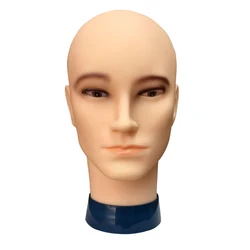 Rubber Male Dummy Head Manikin Head For Wig Making Hat Display Maniquin Head Wig Holder Bald Head Mannequin Makeup