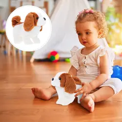 Jouet en peluche électrique pour enfants, chiot qui aboie et marche, chien en peluche, cadeau d'anniversaire pour tout petits 