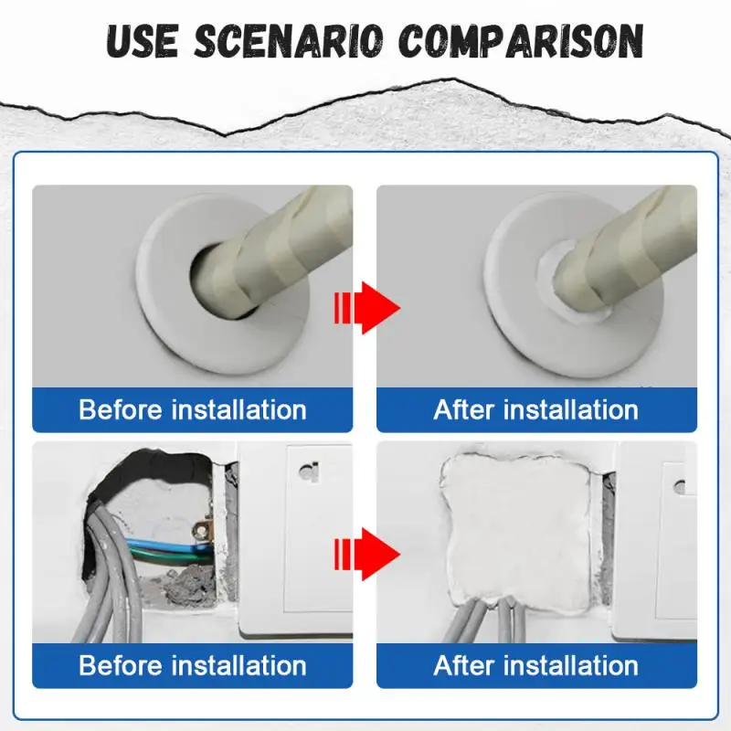 Silicone Sealant Sealant Glue Wall Hole Sealant Anti Leak Sealant 30g Hole Sealing Household Air Conditioning Cement Plasticine Waterproof Wall Gap Sewer Sealant Mud Decoration Repair Supplies