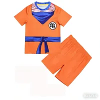 Pyjamas pour adultes et enfants Goku Super Saiyan, thème Dragon Ball, impression 3D, ensemble de vêtements de maison en deux pièces, tenues assorties pour la famille 4
