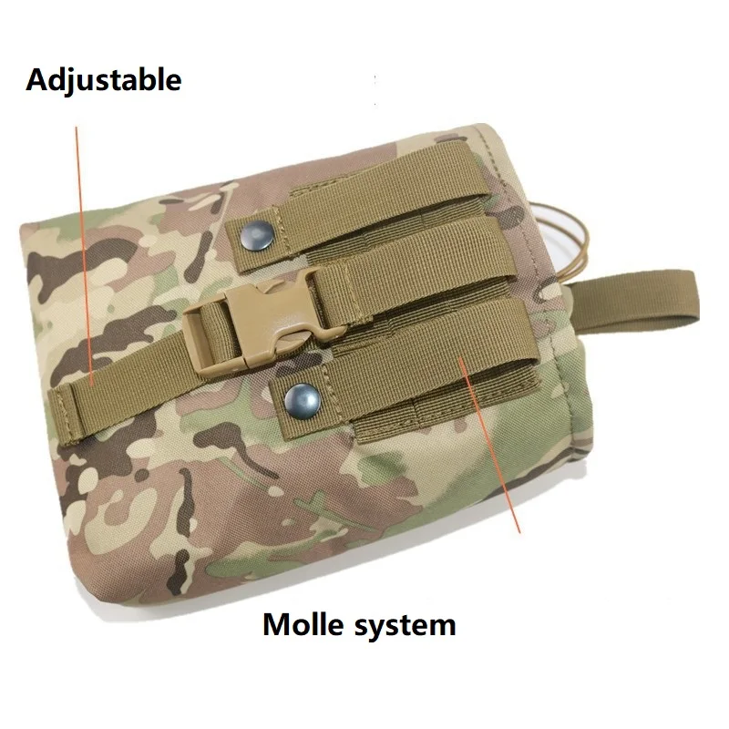 Description Picture 6 of itemMolle System Hunting Tactical Magazine Dump Drop Pouch Recycle Waist Pack Ammo Bags EDC Airsoft Gun Accessories Bag