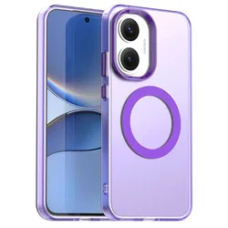 Candy Color Translucent Magnetic PC + TPU Case with Magsafe Wireless Charging Compatibility for Redmi turbo4 Pro (Purple)