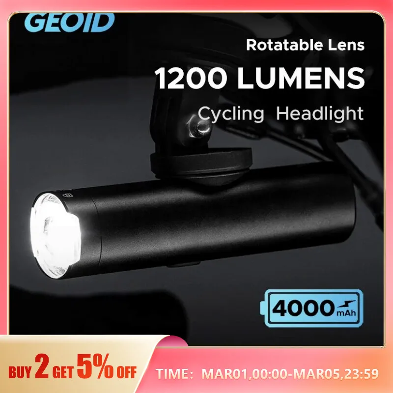 CYCLAMI Faro 1000LM Luce Per Bici Lampada Frontale