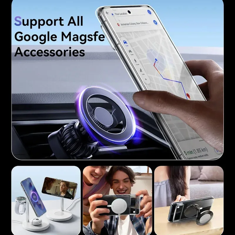 Magsafe Magnetic Wireless Charging Clear Shockproof Back Cover Case