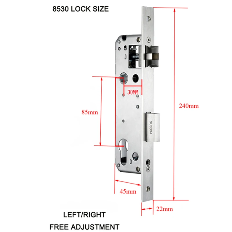 8525/8530/8535/8545 multi-point door lock broken bridge aluminum door lock body conjoined door lock plastic steel door lock