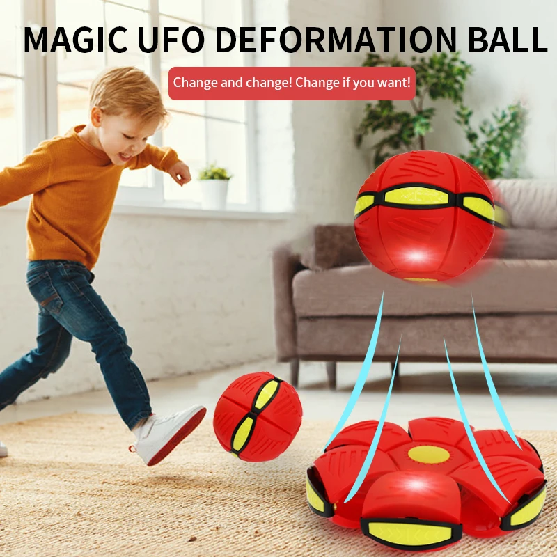 Jouet pour la Famille et les Animaux, Balle Volante de Déformation UFO  Interactive, Combinant Basket-Ball, Ballon de Foot et