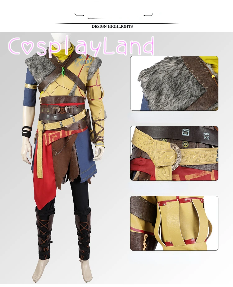 Halloween Carnival Hot Game Gods Killer War Full Set Outfit With Props  Ragnarok Kratos Cosplay Costume