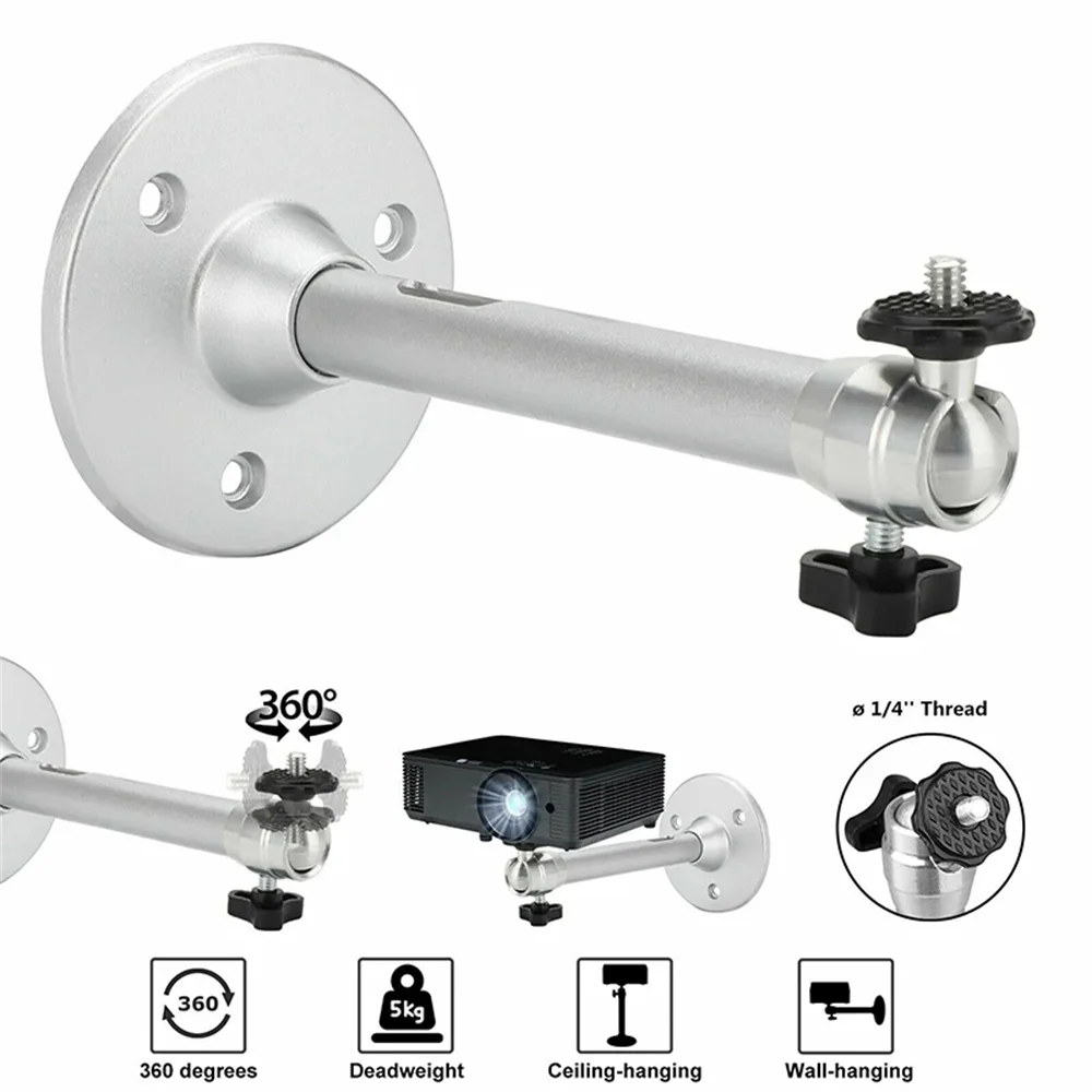 Projector Stand Wall Mount Metal Ceiling Projector Brackets Firm Projector Bracket Stand Rotatable DV Camera Bracket Holder