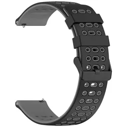 Premium 22mm Silicone Sports Strap - Durable Replacement Band - 22mm (THdc - black grey)
