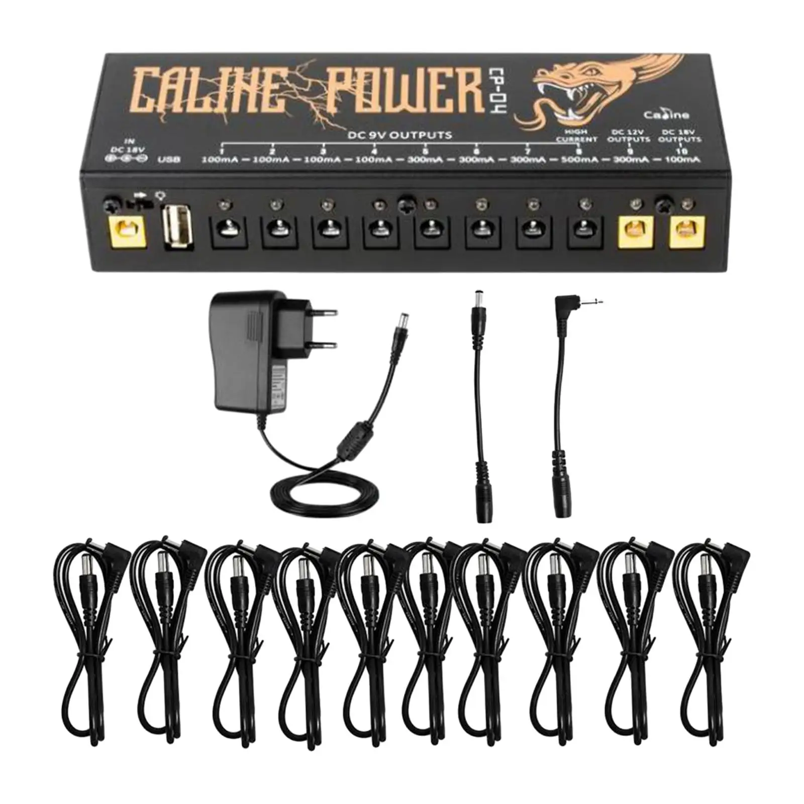 

Guitar Pedals Power Supply 10 Isolated DC Output 18V 1A Guitars Power Supply