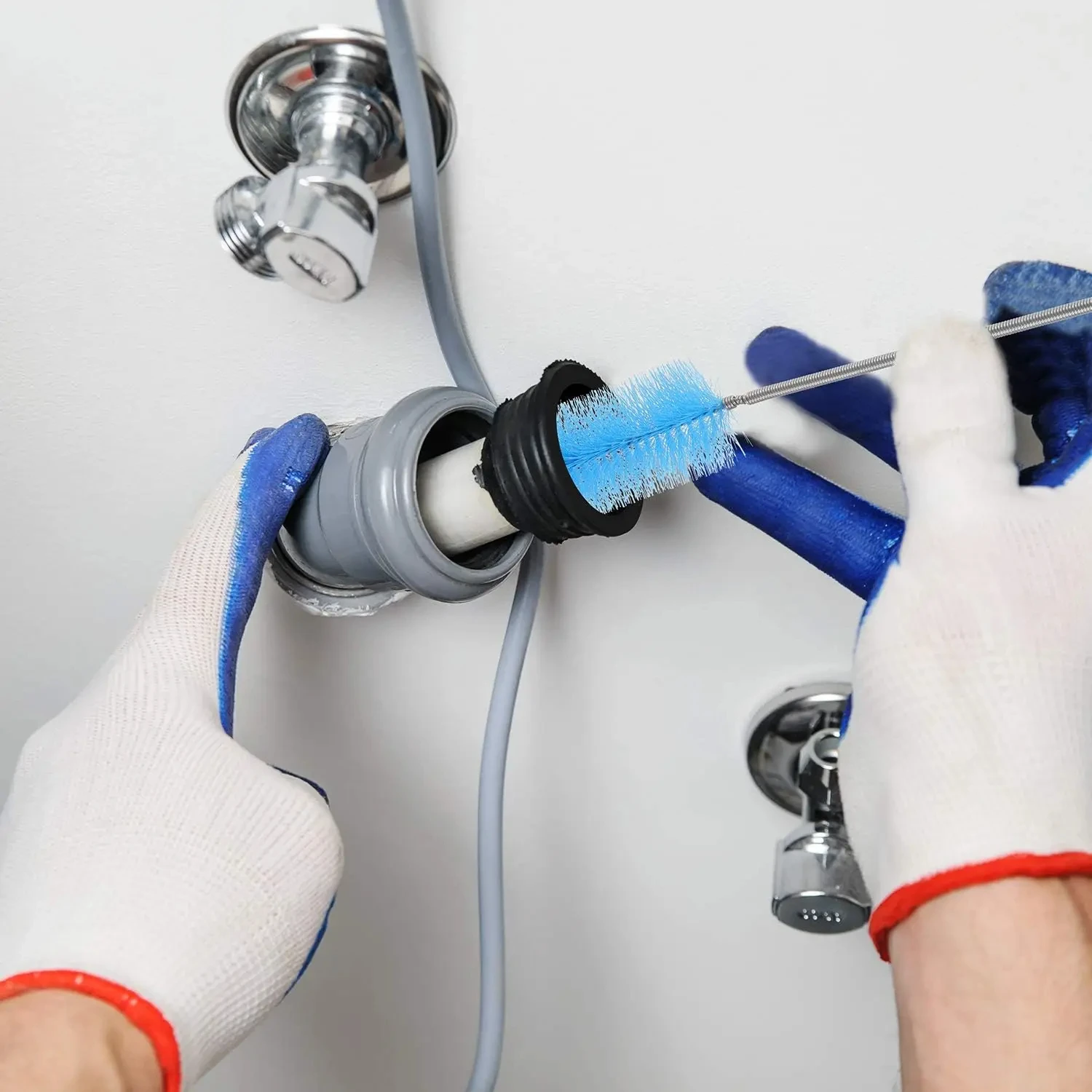 Aquarium Cleaning Brush for Water Filter Pump Lily Pipe Air Tube Hose Stainless Steel Fish Tank Brush Water Pump Accessories 5