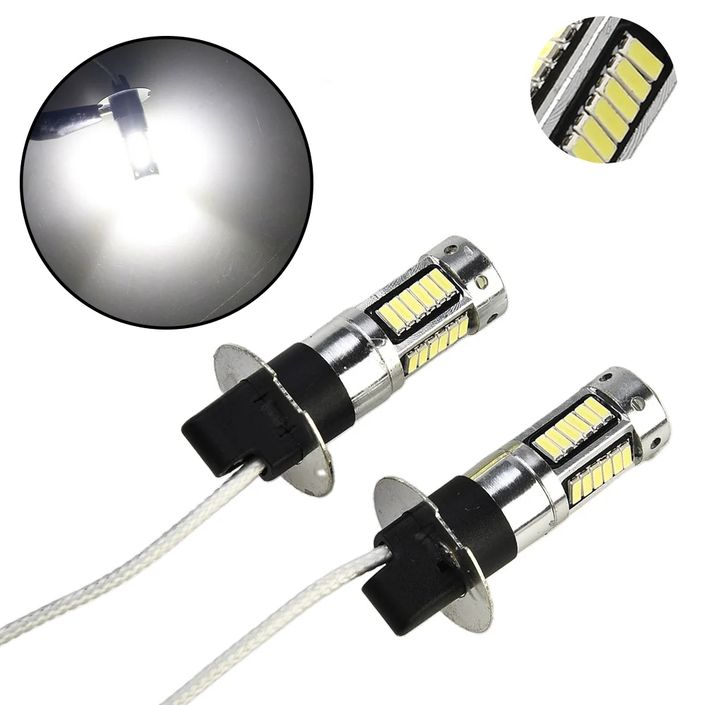 H3 LED Fog Light Bulbs led car lights led lights led bulbs led car headlights 2Pcs 100W 6000K 800LM Super White Daytime Running Lights 12V-24V Led Bulb Fog Driving Lights