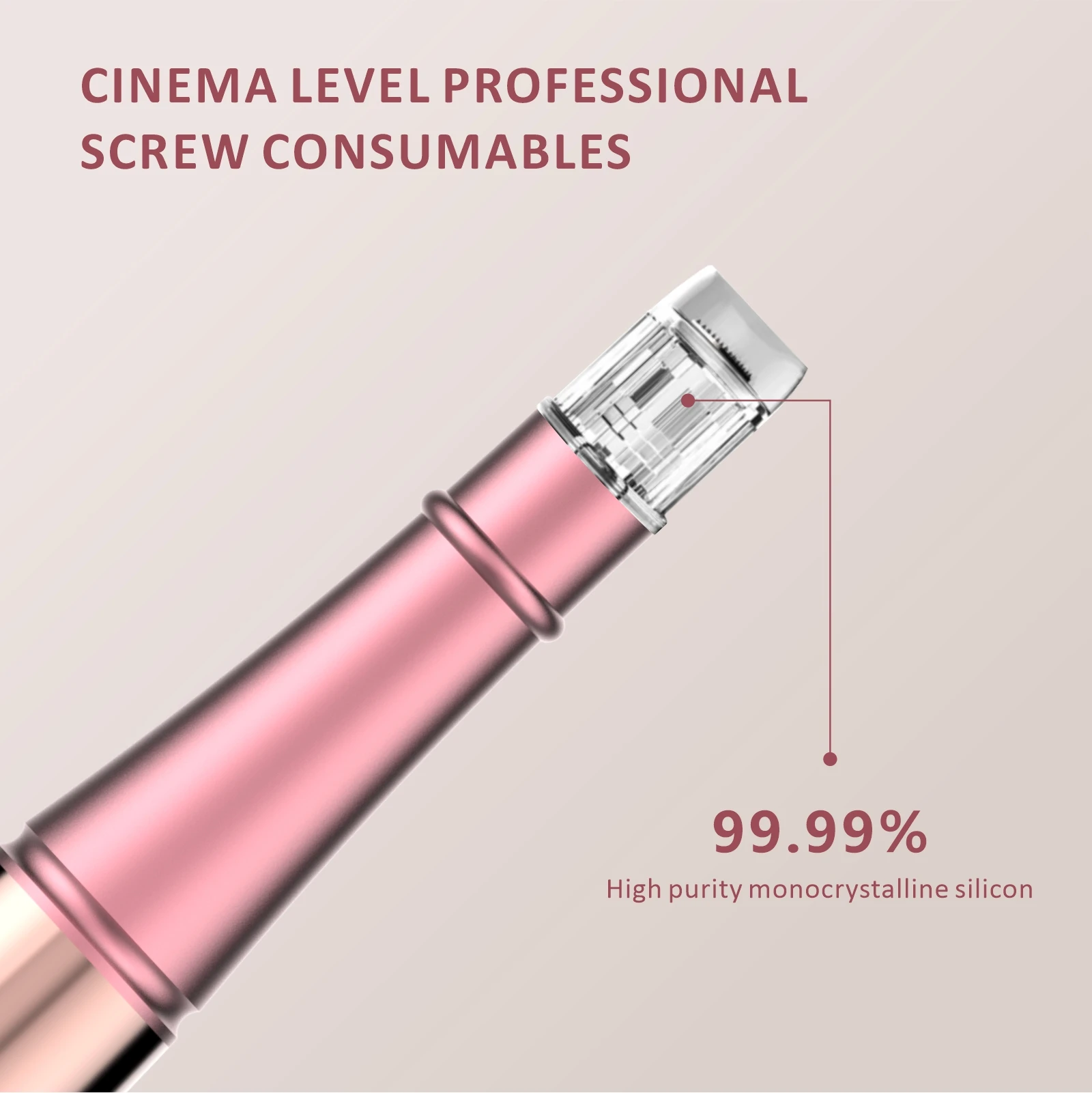 (S02) Nano Microcrystal Pen, Facial Beauty Skin Care Tool, Facial Massage Instrument - With 2 Disposable Replacement Heads 4