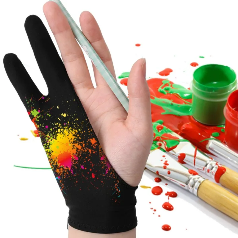 Anti Touchscreen Painting Glove Solid Color Comfortable Painter Mitten Artist Antifouling High Elasticity Light Drawing Gloves