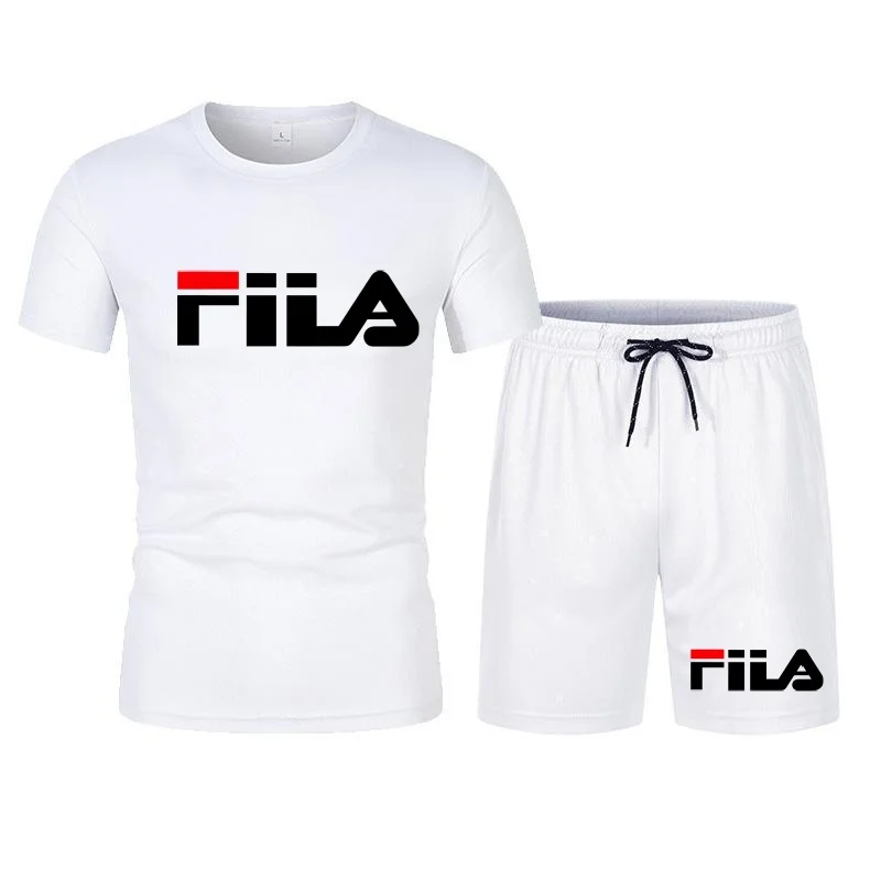 Men's two-piece sportswear breathable quick drying short sleeved T-shirt pants set running fitness 2026 summer big discount