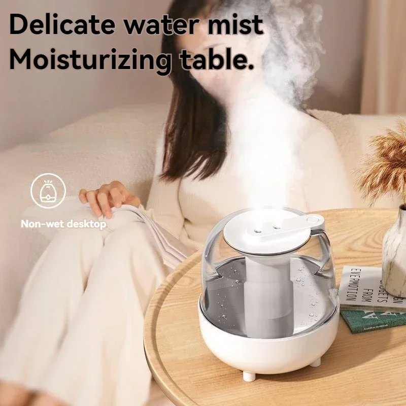 XImi New 5L large capacity humidifier usb double fog spray low noise home bedroom office night light essential oil diffuser 4