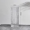 Nordic Minimalist Wind Glacier Vase Glass Transparent Flower Arrangement Rose Flower Living Room Dining Table Decoration Bottle 5