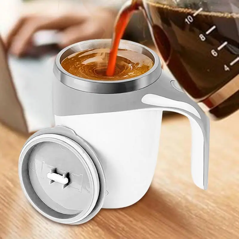 Magnetic Coffee Stirrer Mug Rechargeable Automatic Quiet Fast Stirring Speed Charge Coffee Cup Auto Mixing Mug With Lid For Milk