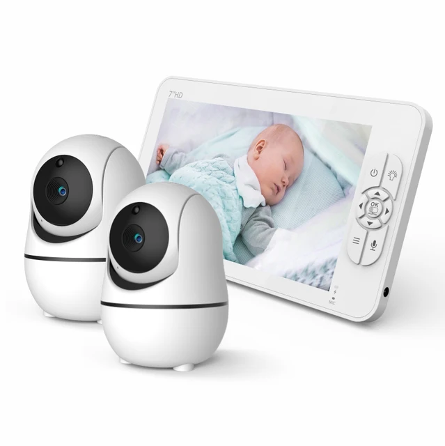 7Inch IPS Screen 1V2 Wireless PTZ Video Baby Monitor Two Way Intercom Feeding Plan Baby Camera 2
