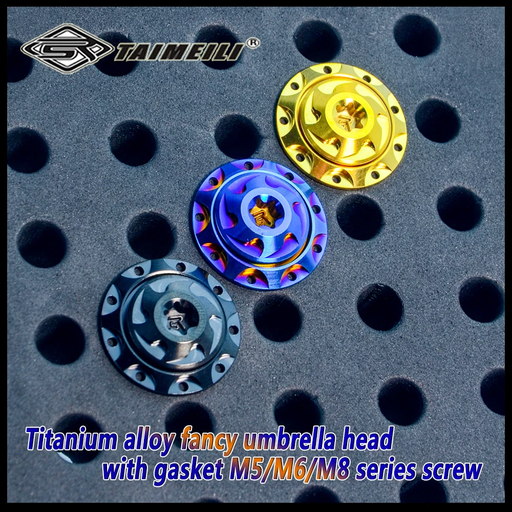 Taimeili-titanium Alloy Parafuso com Junta Voando Umbrella Cabeça Parafuso M6m8x1545 mm Motocicleta Decoração Modificação 1pc