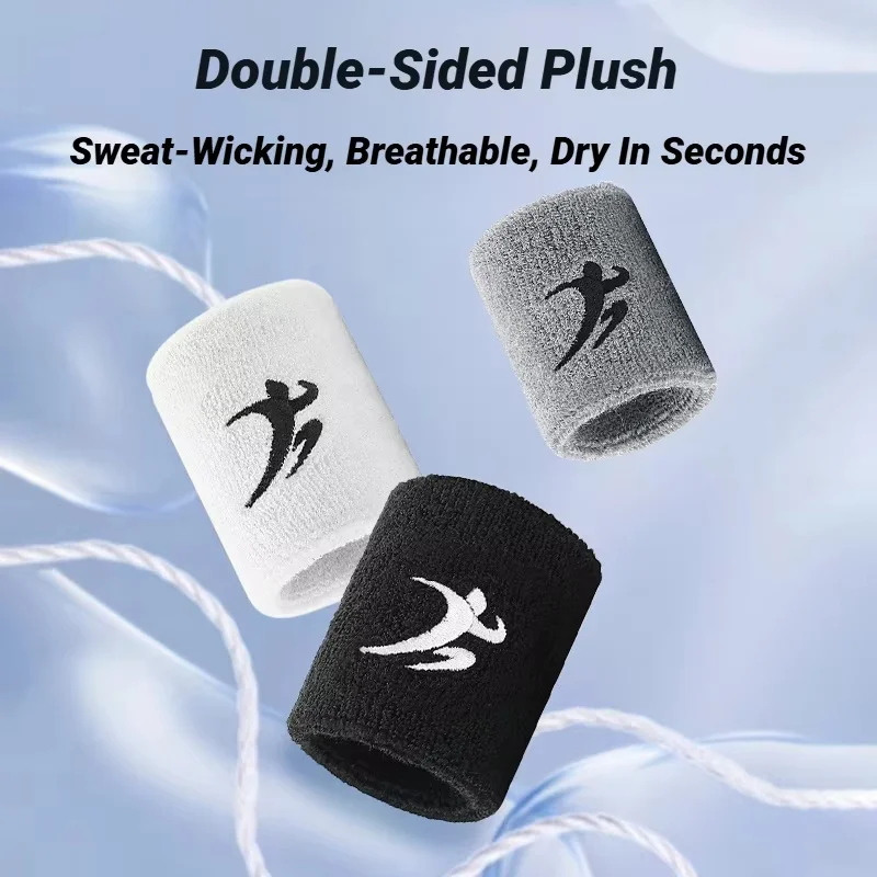1PC Workout Wrist Strap Sweat Absorbent Breathable Athletic Support Brace Band Running Basketball Tennis Weightlifting Wristband
